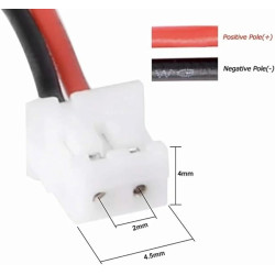BATERIA LI-PO 3 7V 2500 MAH 2 HILOS 50X34X10MM