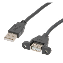 CABLE USB 2 0 MACHO-HEMBRA PANEL 1M