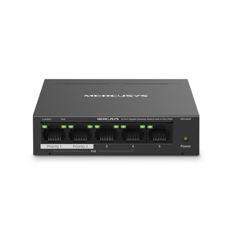 SWITCH POE RJ45 5 PUERTOS GIGABIT MERCUSYS MS105GP SWITCH POE RJ45 5 PUERTOS GIGABIT MERCUSYS MS105GP