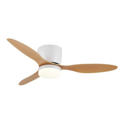 VENTILADOR MODELO EMILY-XXL BLANCO/MADERA LUZ