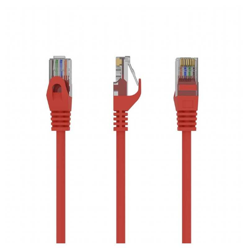 LATIGUILLO RJ45 UTP CAT 6 0 5m COLOR ROJO CCA