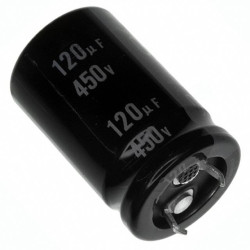 CONDENSADOR ELECTROLITICO 120UF 450V 105º