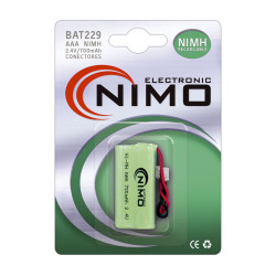 PACK DE BATERIAS NI-MH 2 4V 700mAh AAAx2