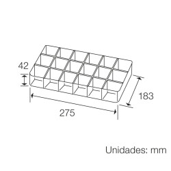 CAJA 18 DEPARTAMENTOS  275X183X42MM