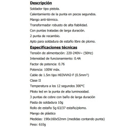 SOLDADOR TIPO PISTOLA 100W