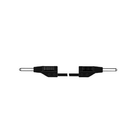 CABLE MEDICION SILICONA BANANA 2mm 0 25m NEGRO
