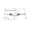 CABLE MEDICION SILICONA BANANA 2mm 0 25m NEGRO
