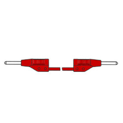 CABLE MEDICION SILICONA BANANA 2mm 0 50m ROJO