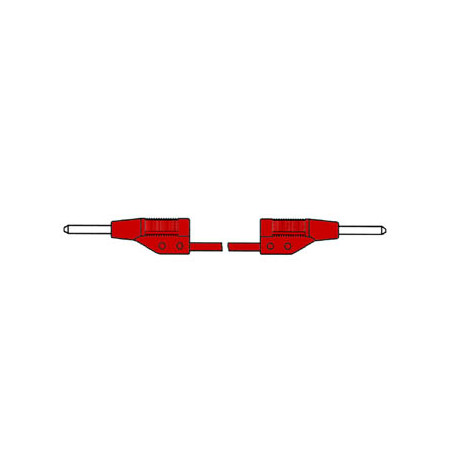 CABLE MEDICION SILICONA BANANA 2mm 0 50m ROJO