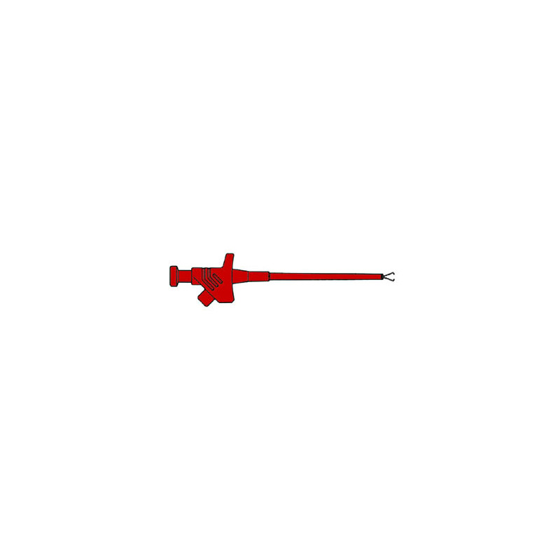 PINZA DE PRECISION GANCHO ROJA