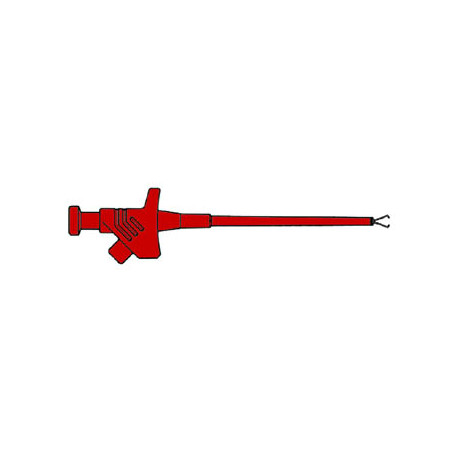 PINZA DE PRECISION GANCHO ROJA