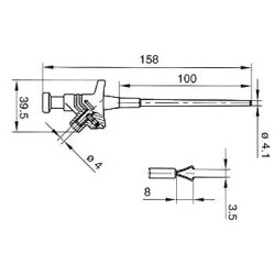 PINZA DE PRECISION GANCHO ROJA