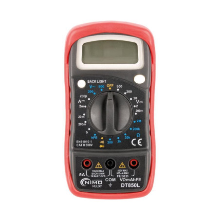 MULTIMETRO DIGITAL 600V NIMO