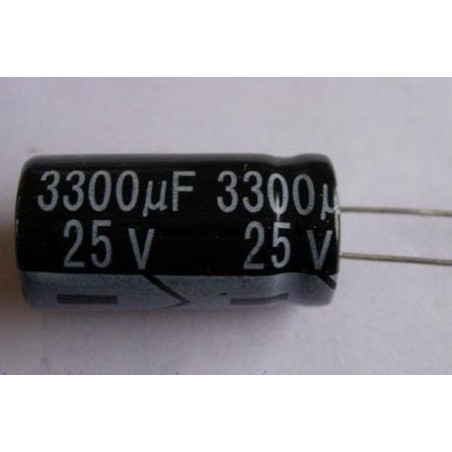CONDENSADOR 3300 / 25V 105º ELECTRO 