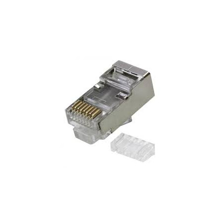CONECTOR FTP CAT 6 BLINDADO RIGIDO C/GUIA