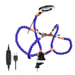 SOPORTE SOBREMESA SOLDADURA 4 MANOS  LUPA LED