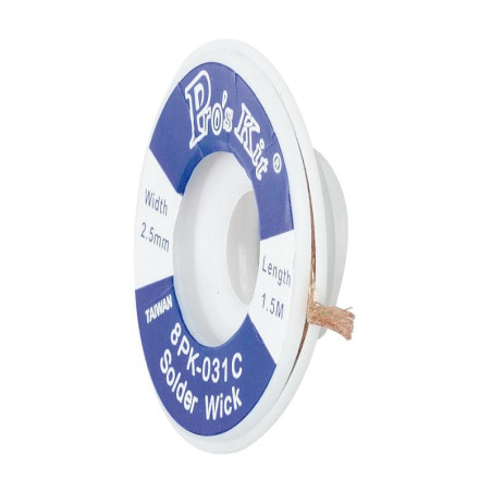 MALLA DE DESOLDAR COBRE CON FLUX 2 5mmX1 5m