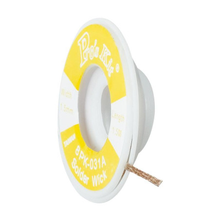 MALLA DE DESOLDAR 1 5mm X 1 5m PROSKIT 8PK-031A