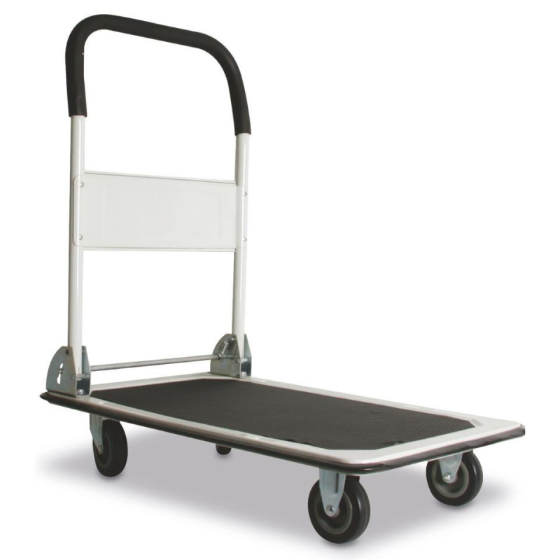CARRO DE TRANSPORTE PLEGABLE ACERO NEGRO MAX 150KG