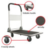 CARRO DE TRANSPORTE PLEGABLE ACERO NEGRO MAX 150KG