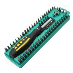KIT DESTORNILLADOR CON 61 PUNTAS Y MANGO MAGNETICO