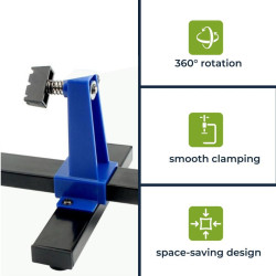 SOPORTE GIRATORIO 360ºPLACAS C I  CON BASE Y PINZA