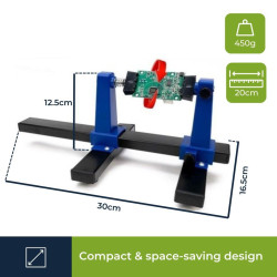 SOPORTE GIRATORIO 360ºPLACAS C I  CON BASE Y PINZA
