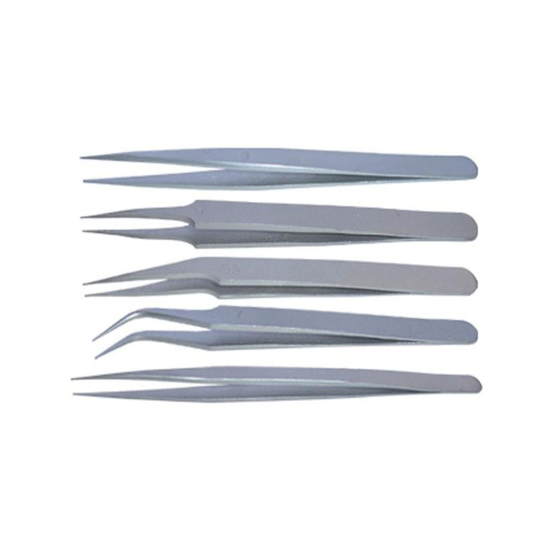 JUEGO 5 PINZAS INOX JUEGO 5 PINZAS INOX