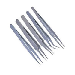 JUEGO 5 PINZAS INOX