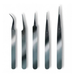 JUEGO 5 PINZAS INOX