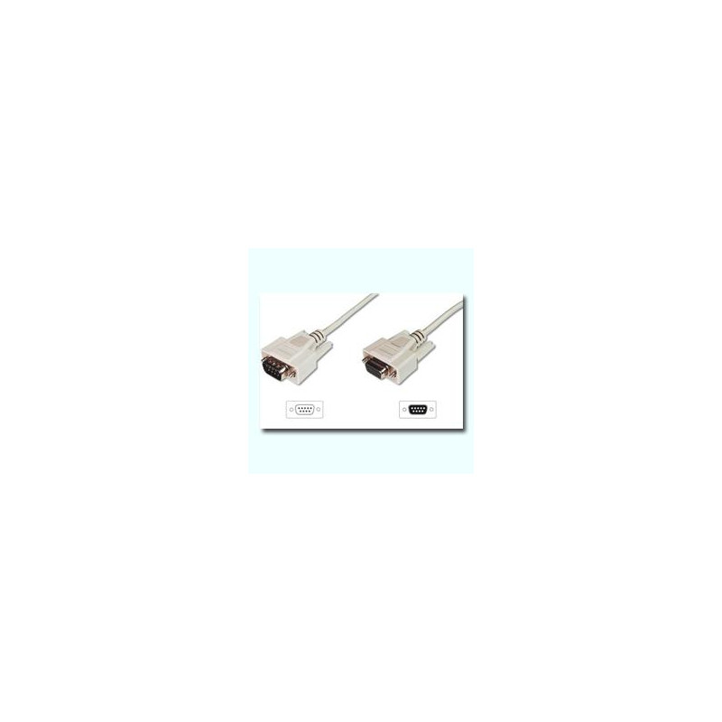 CABLE SERIE RS232  DB9 MACHO - DB9 HEMBRA 3 METROS