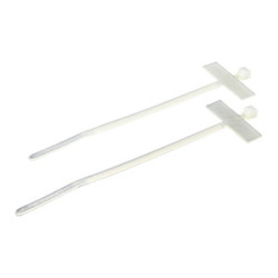 BOLSA 100 BRIDAS BLANCAS C/PORTAETIQUETAS 98x2 5mm
