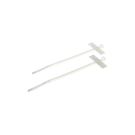 BOLSA 100 BRIDAS BLANCAS C/PORTAETIQUETAS 98x2 5mm