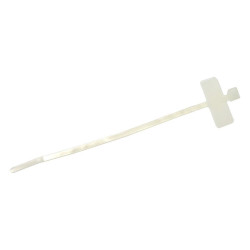 BOLSA 100 BRIDAS BLANCAS C/PORTAETIQUETA 202x2 5mm
