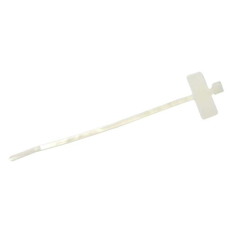 BOLSA 100 BRIDAS BLANCAS C/PORTAETIQUETA 202x2 5mm