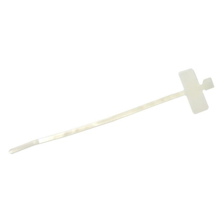 BOLSA 100 BRIDAS BLANCAS C/PORTAETIQUETA 202x2 5mm