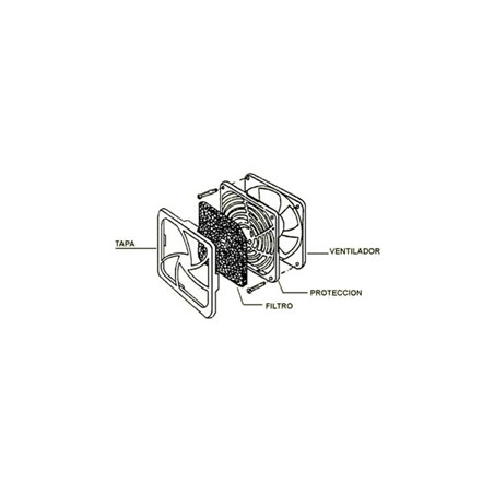 FILTRO PARA VENTILADOR 120X120 F120/MR