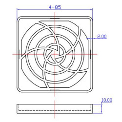 FILTRO PARA VENTILADOR 80X80 PLASTICO