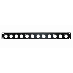 PANEL PARA RACK 19  1U 12 HUECOS PARA XLR