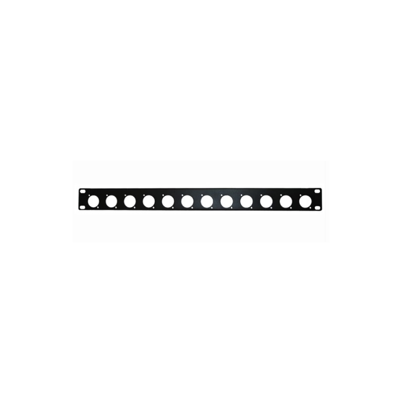 PANEL PARA RACK 19 1U 12 HUECOS PARA XLR PANEL PARA RACK 19 1U 12 HUECOS PARA XLR
