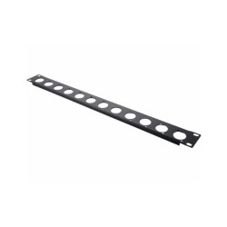 PANEL PARA RACK 19  1U 12 HUECOS PARA XLR