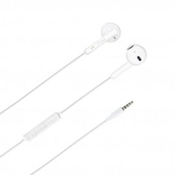 AURICULARES ESTEREO CON CABLE Y MICRO  DCU BLANCOS