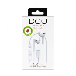 AURICULARES ESTEREO MICROFONO BLANCOS TIPO-C DCU