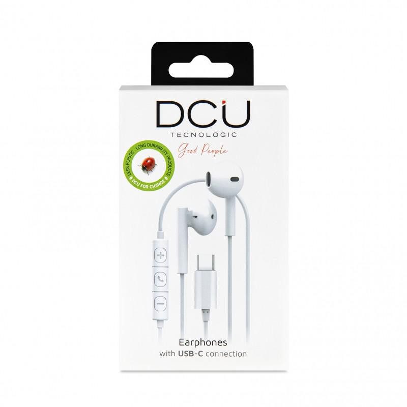 AURICULARES ESTEREO MICROFONO BLANCOS TIPO-C DCU