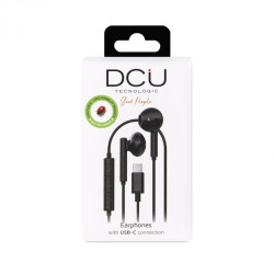 AURICULARES ESTEREO MICROFONO NEGROS TIPO-C DCU