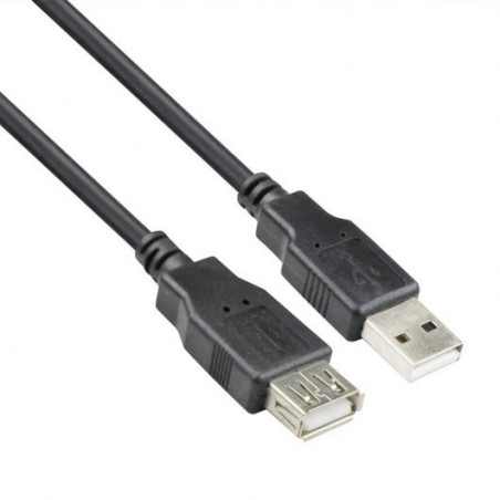 CABLE USB 2 0 TIPO A MACHO-HEMBRA 0 2m