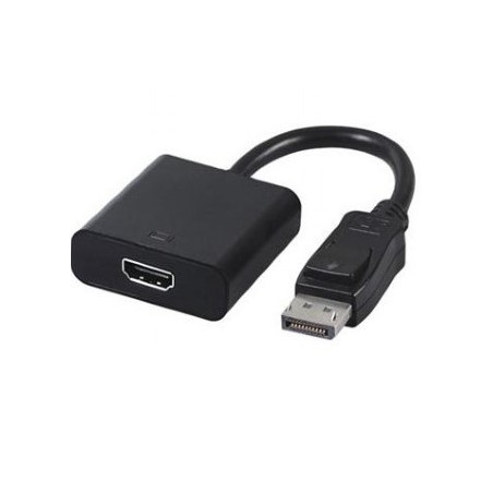 ADAPTADOR DISPLAYPORT MACHO - HDMI HEMBRA NEGRO