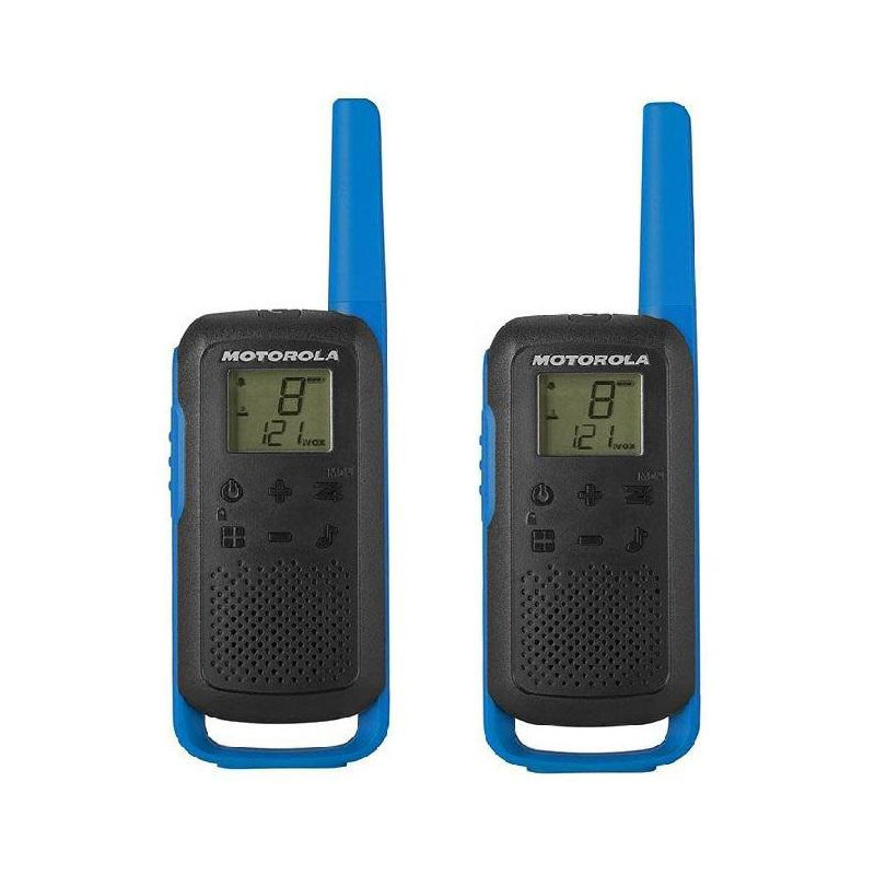 PAREJA DE WALKIES PMR MOTOROLA T62 COLOR AZUL PAREJA DE WALKIES PMR MOTOROLA T62 COLOR AZUL