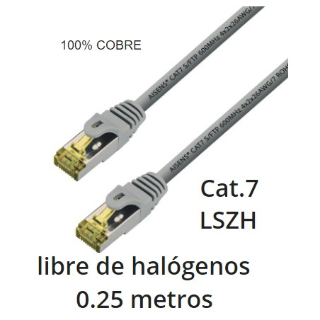 LATIGUILLO RJ45 FTP CAT 7 0 25M GRIS LSZH COBRE