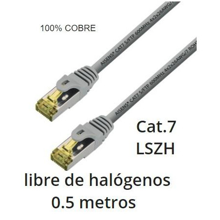 LATIGUILLO RJ45 FTP CAT 7 0 5M GRIS LSZH COBRE